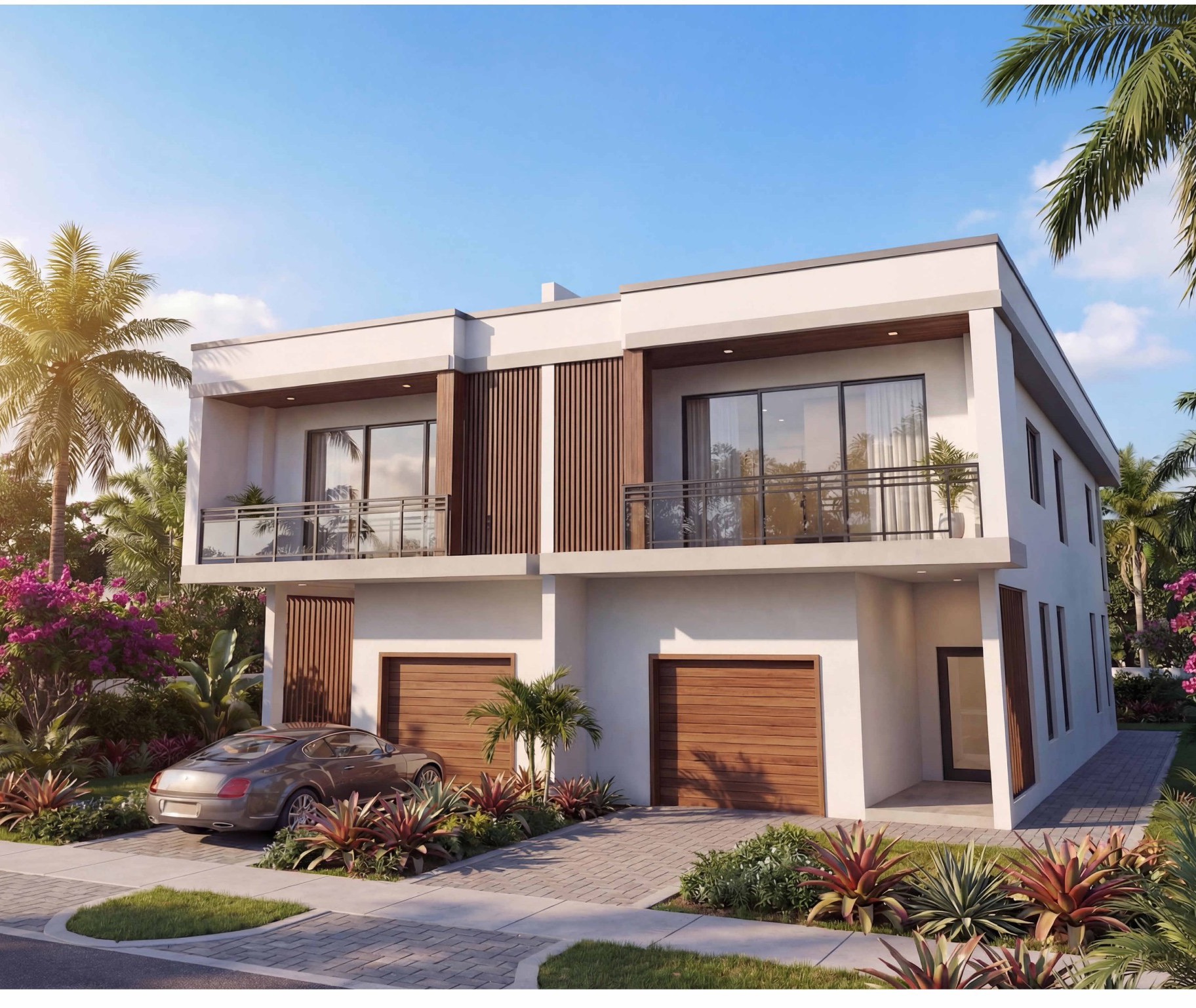 Concept rendering of the duplex street front