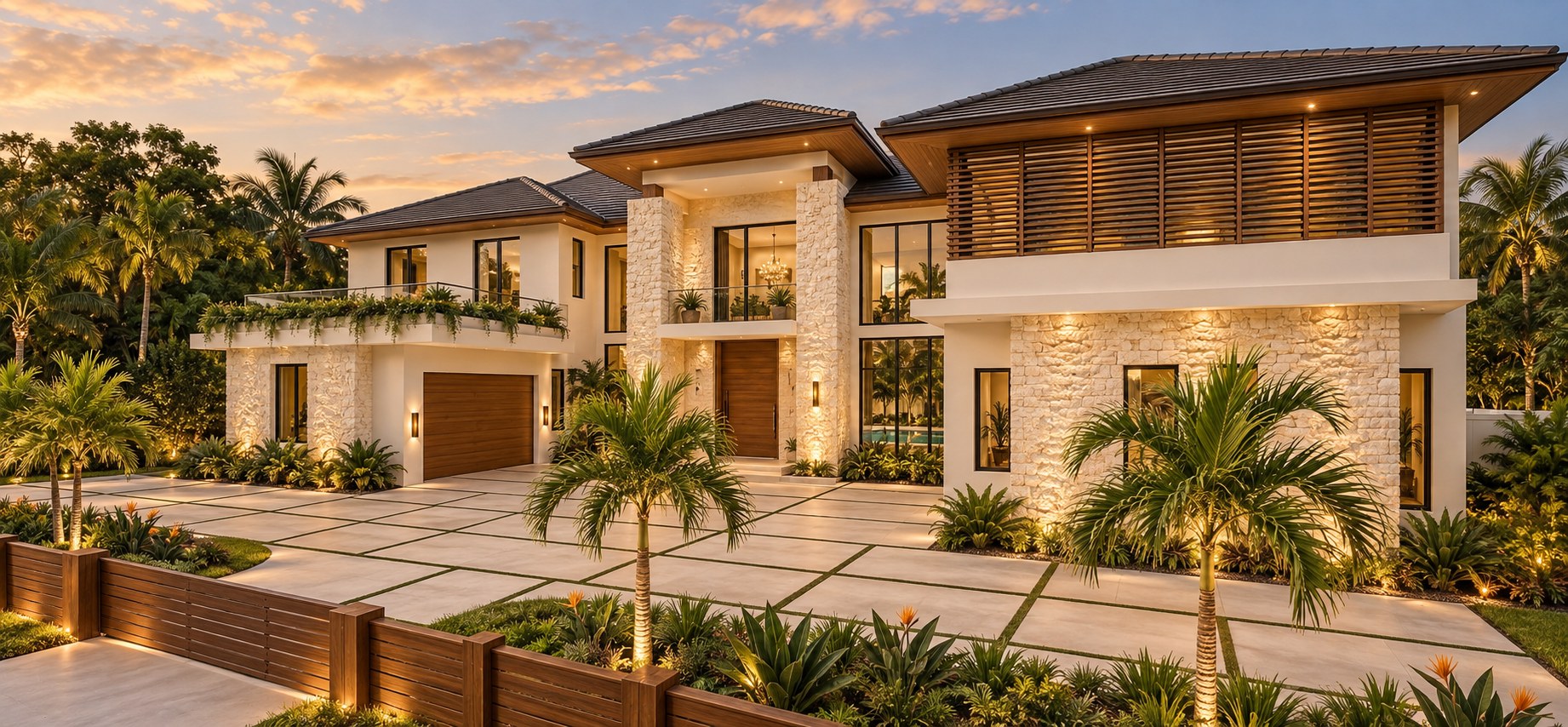 Concept rendering of a two-story modern tropical estate